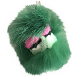 Fendi bag bug green mink bag charms