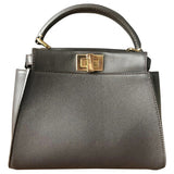 Fendi peekaboo brown leather handbag