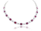 Platinum Burma Ruby and diamond necklace