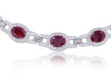 Platinum Burma Ruby and diamond necklace