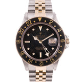 ROLEX GMT STEEL & YELLOW GOLD REF. #16753 WITH BOX & PAPERS