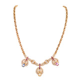 GOLD, SAPPHIRE, RUBY AND DIAMOND NECKLACE