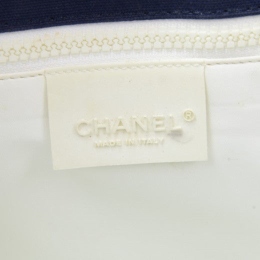 Chanel Tennis Sports Line Navy x White Canvas Tote Hand Bag at 1stDibs