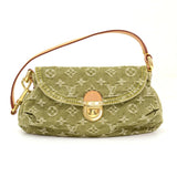 Louis Vuitton Mini Pleaty Green Monogram Denim Shoulder Hand Bag