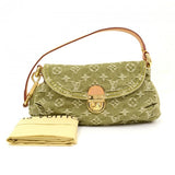 Louis Vuitton Mini Pleaty Green Monogram Denim Shoulder Hand Bag