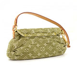 Louis Vuitton Mini Pleaty Green Monogram Denim Shoulder Hand Bag