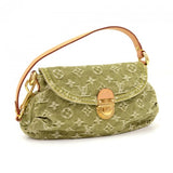 Louis Vuitton Mini Pleaty Green Monogram Denim Shoulder Hand Bag