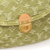 Louis Vuitton Mini Pleaty Green Monogram Denim Shoulder Hand Bag