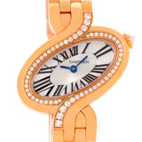 Cartier Delices Small 18K Rose Gold Diamond Watch WG800003