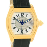 Cartier Roadster 18K Yellow Gold Silver Dial Large Watch W62005V2