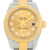 Rolex Datejust Ladies Steel 18K Yellow Gold Watch 179163