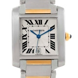 Cartier Tank Francaise Large Steel 18K Yellow Gold Watch W51005Q4