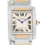 Cartier Tank Francaise Midsize Steel 18k Gold Quartz Watch W2TA0003