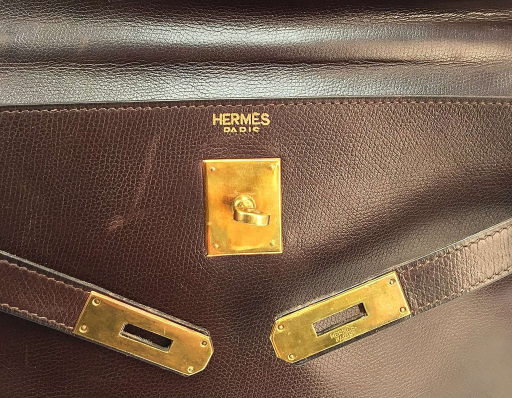 Hermes Ebene Courchevel Kelly Retourne 28cm Bag – Luxify Marketplace