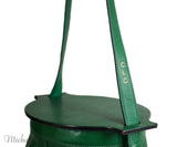 HERMES VINTAGE GREEN LEATHER BUCKET BAG