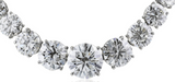 GIA Certified Stunning Platinum Diamond Riviera Style Necklace 77.05 CT.