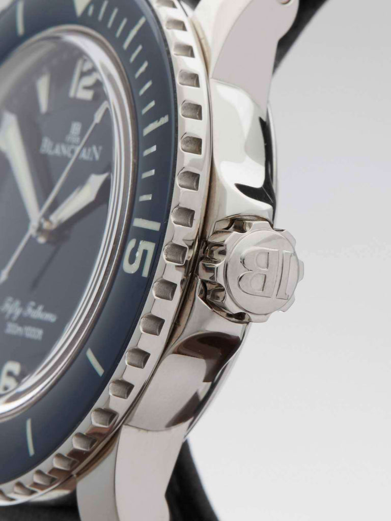 BLANCPAIN FIFTY FATHOMS 18K WHITE GOLD GENTS 5015 1540 52 2015