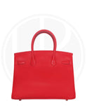 Hermès Birkin 30 Tadelakt Rouge Vif PHW