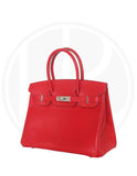 Hermès Birkin 30 Tadelakt Rouge Vif PHW