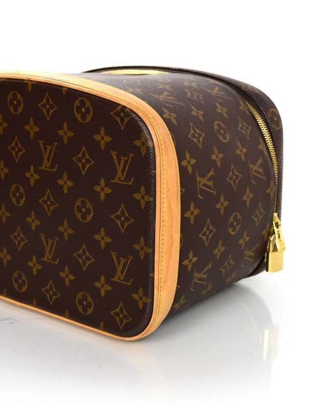 Louis Vuitton Monogram Nice Train Case w/ Strap - Brown Luggage