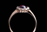 Victorian Almadine Garnet & Rose Cut Diamond Ring in Yellow Gold