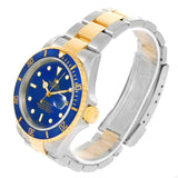 Rolex Submariner Steel Yellow Gold Blue Dial Watch 16613 Box Papers