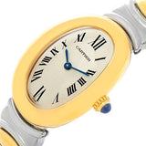 Cartier Baignoire Ladies Steel 18k Yellow Gold Watch W15045D8
