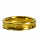 Tiffany & Co. 18K Gold Engraved Ring