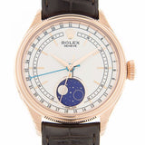 Rolex Cellini Series 18k Rose Gold White Automatic