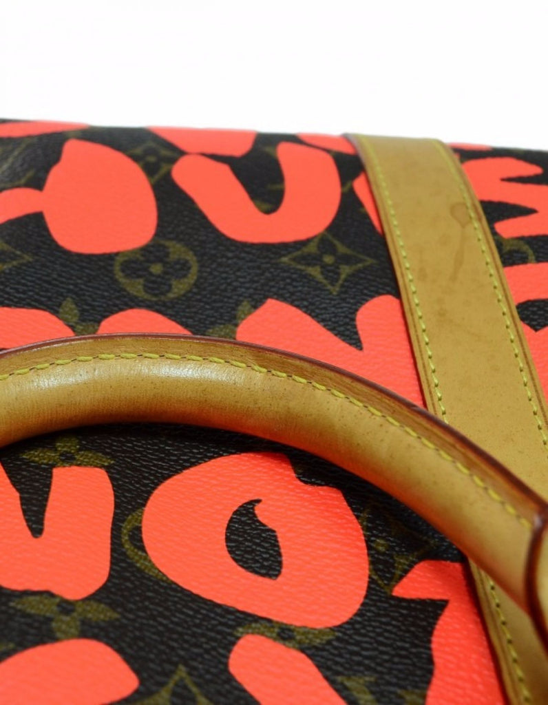 Stephen Sprouse x Louis Vuitton Orange Monogram Graffiti Keepall 50