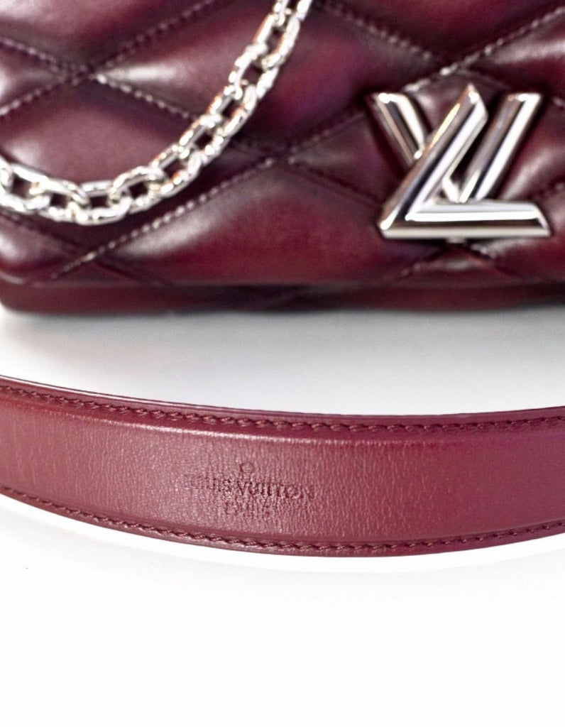 Louis Vuitton Burgundy Leather GO-14 Malletage PM Quilted Twist