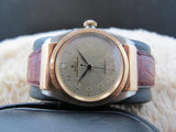 1947 ROLEX HOODED BUBBLEBACK 3065 2-TONE PINK GOLD WITH CREAMY DIAL