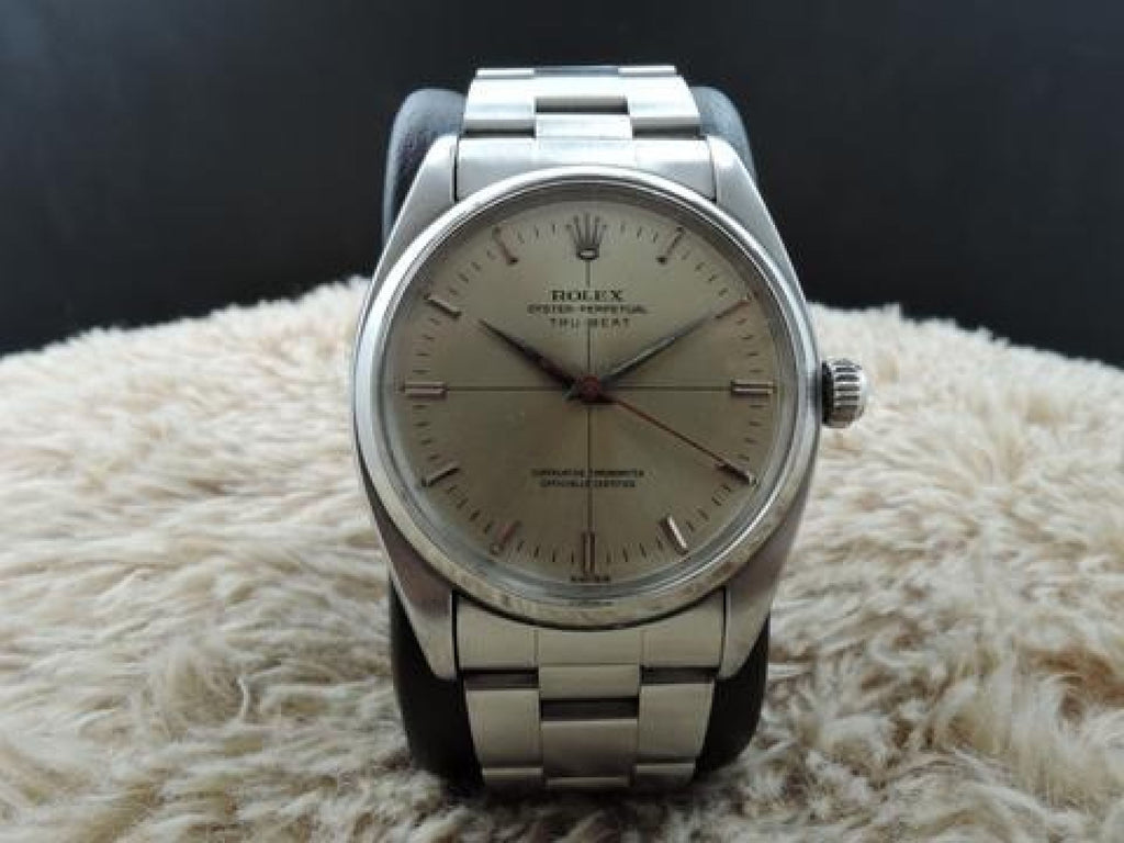 1956 ROLEX OYSTER PERPETUAL 6556 TRU BEAT WITH SILVER DIAL Luxify Marketplace