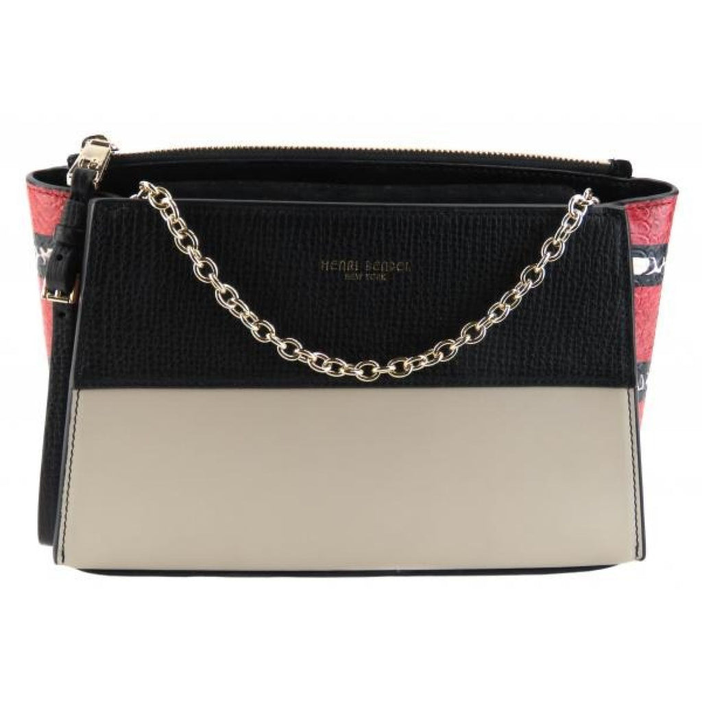 Henri Bendel Shoulder Bag/Crossbody store Bag with Python Embossing and Chain