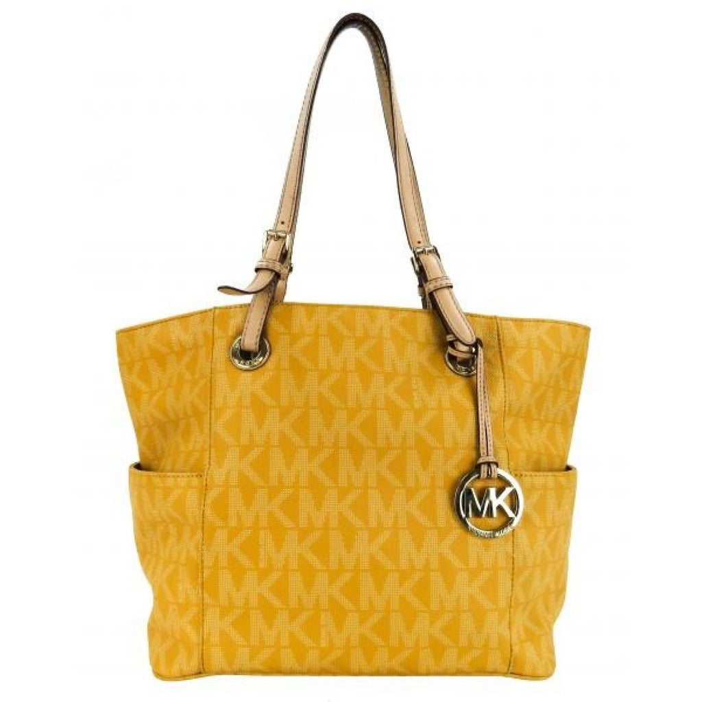 Michael kors monogram store tote yellow