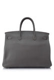 Pre-Owned Hermès Etain Taurillon Clemence Birkin 40