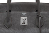 Pre-Owned Hermès Etain Taurillon Clemence Birkin 40